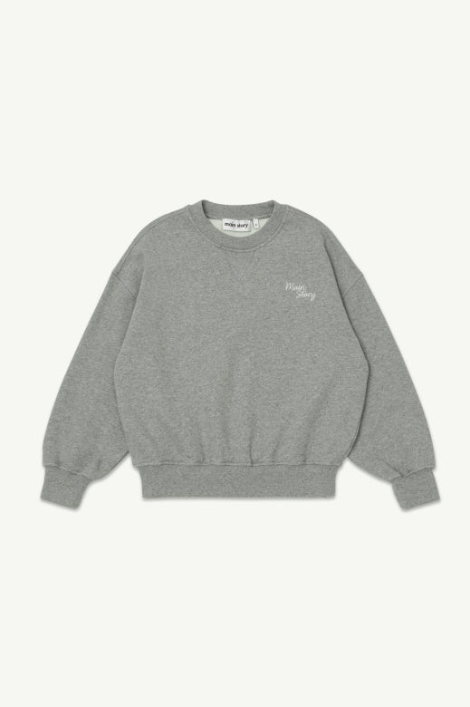 Main Story - crew fleece sweatshirt - grey melange