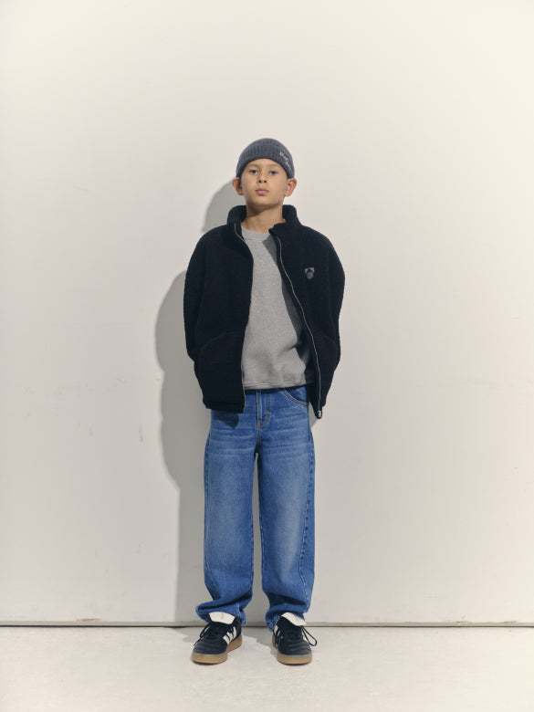 Main Story - crew fleece sweatshirt - grey melange