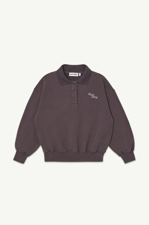 Main Story - polo fleece sweatshirt - dark cherry