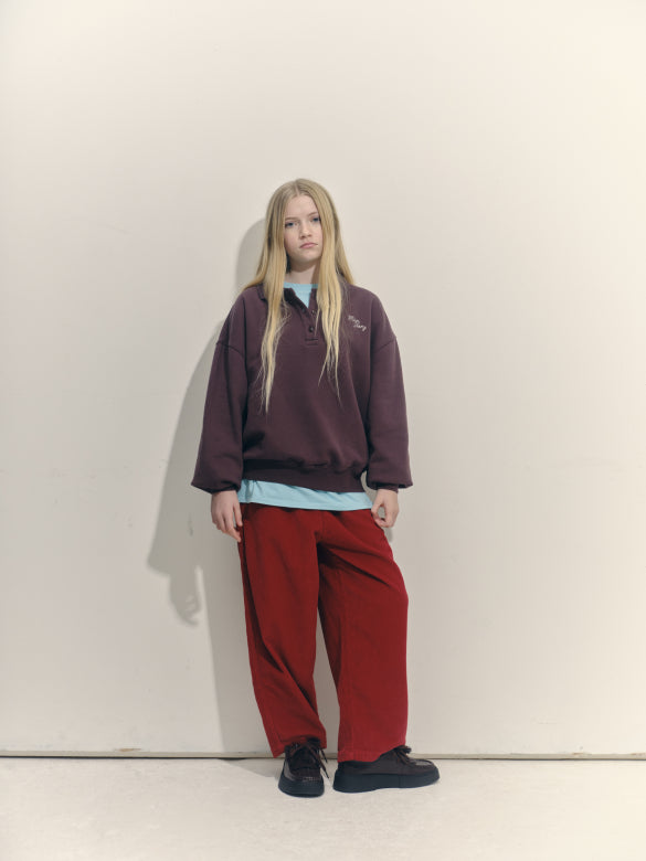 Main Story - polo fleece sweatshirt - dark cherry