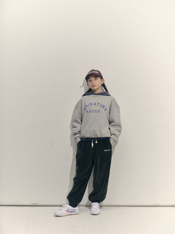 Main Story - hooded fleece sweatshirt - graphite