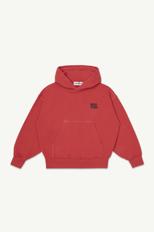 Main Story - hooded fleece sweatshirt - red clay
