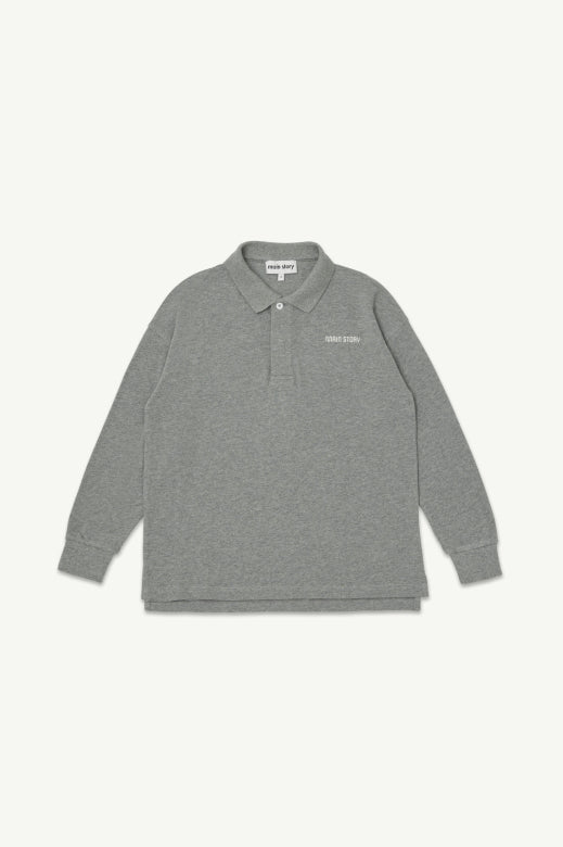 Main Story - polo top - grey melange