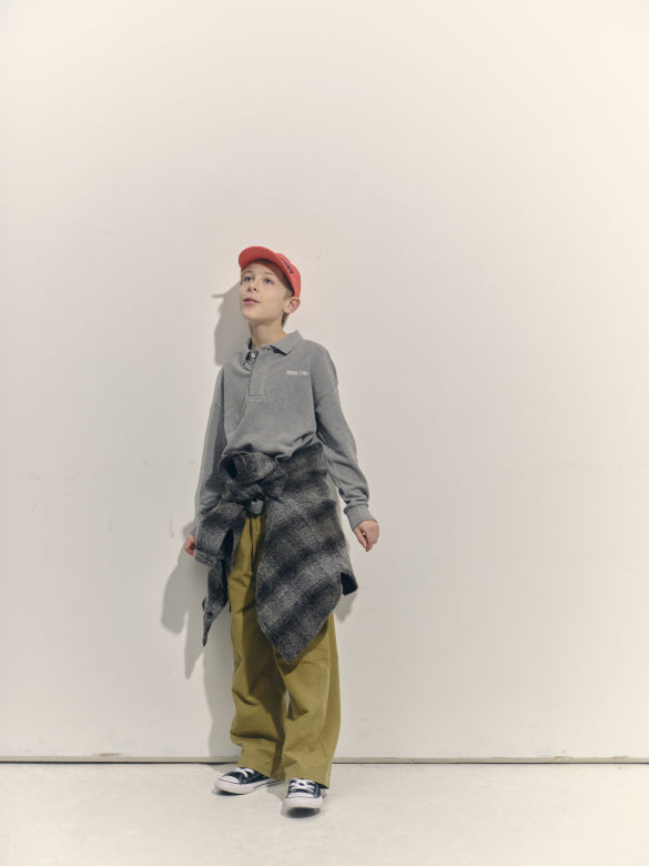 Main Story - polo top - grey melange