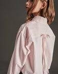 Mipounet - juliette crop popelin shirt - pink