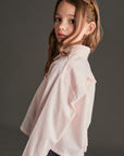 Mipounet - juliette crop popelin shirt - pink