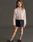 Mipounet - juliette crop popelin shirt - pink