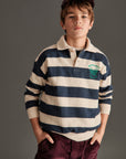 Mipounet - piero sweatshirt - ecru/blue