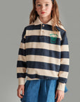 Mipounet - piero sweatshirt - ecru/blue
