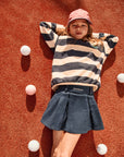 Mipounet - piero sweatshirt - ecru/blue