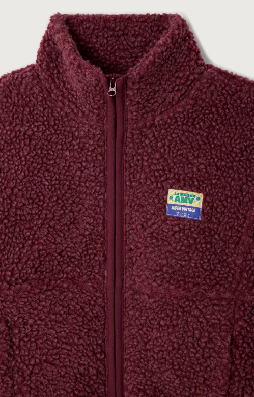 American Vintage - hoktown teddy jacket - bordeaux
