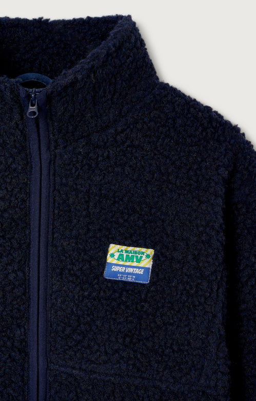 American Vintage - hoktown teddy jacket - navy