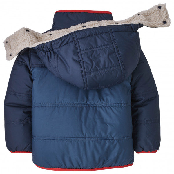 Patagonia - reversible tribles hooded jacket - stone blue