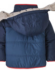Patagonia - reversible tribles hooded jacket - stone blue