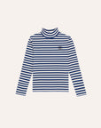 the campamento - kids - Blue Stripes Turtle Neck Tshirt