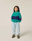 the campamento - kids - Green Color Block Sweatshirt