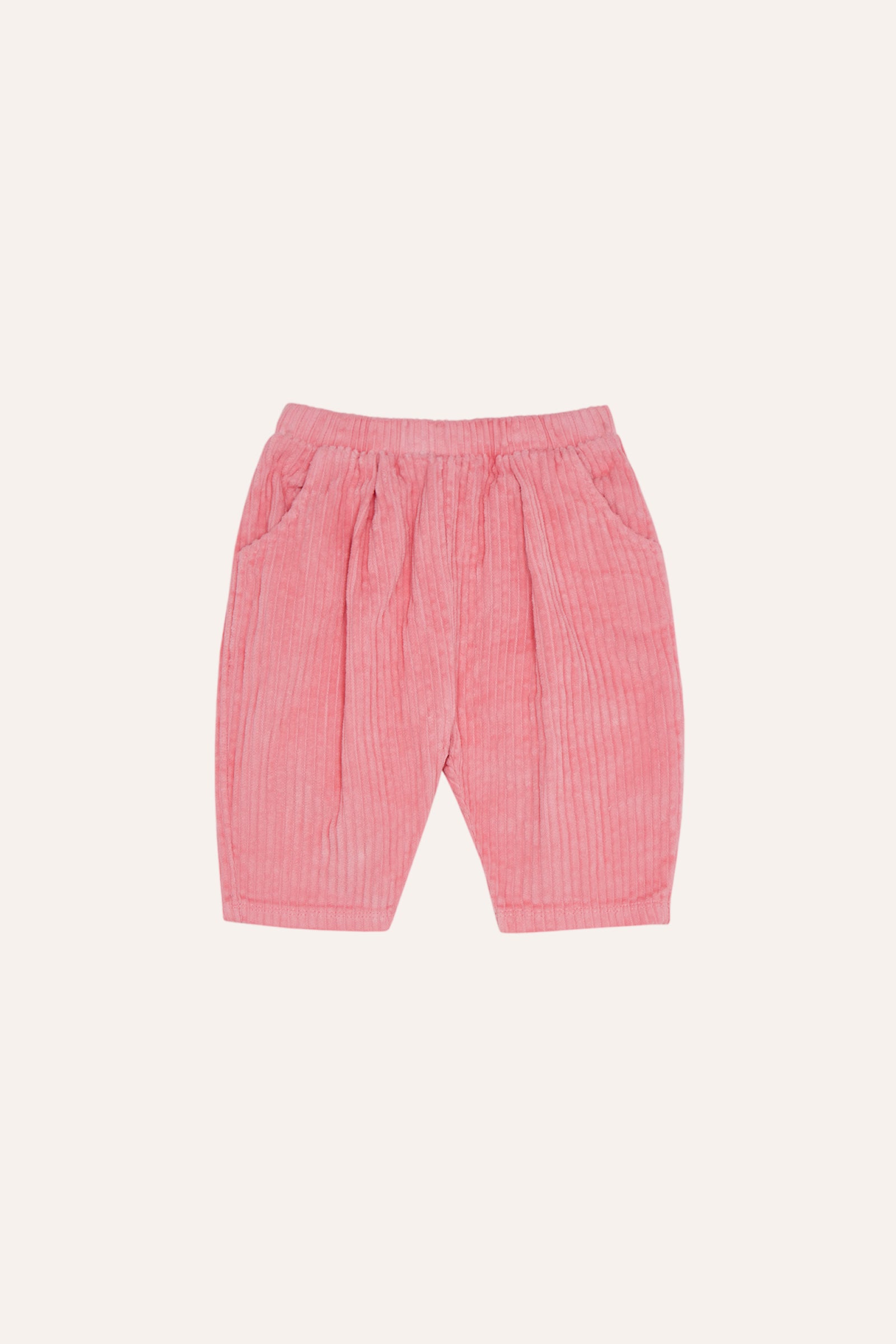 the campamento - Pink Corduroy Baby Trousers