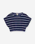 We are kids - bree crop top - navy stripes