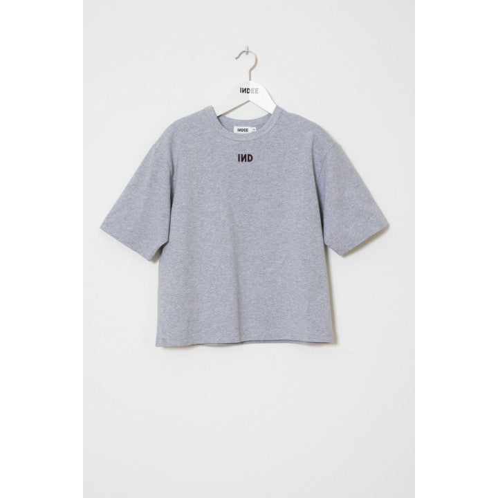 Indee - wallis - round neck stripe tee - grey